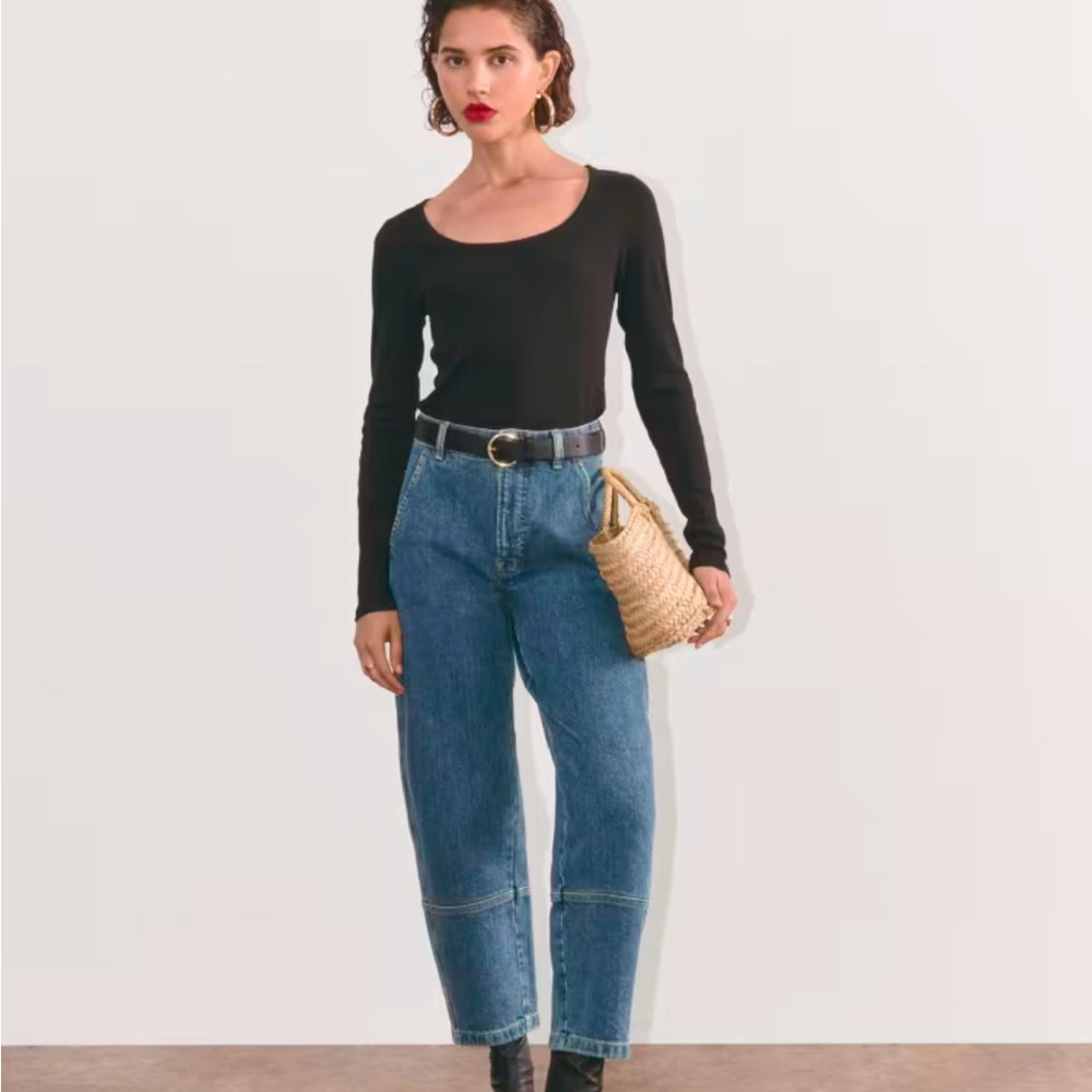 Everlane High Waisted Utility Barrel Jeans